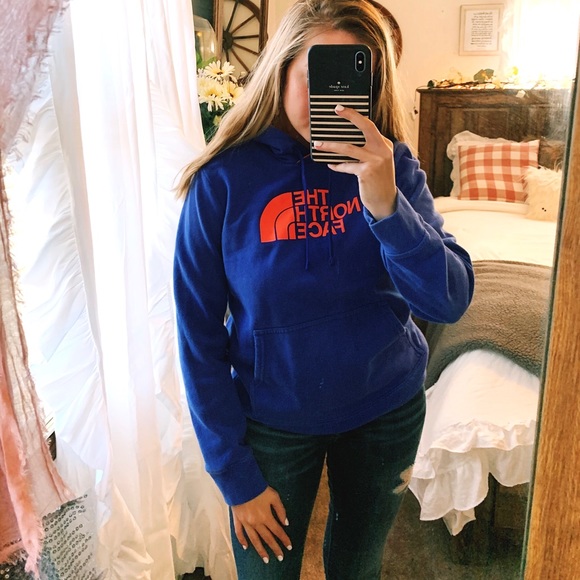 The North Face Tops - The North Face // purple & orange Hoodie